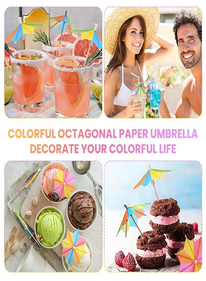 STEZHOU [4 Styles]160 PCS Drink Umbrellas Cocktail Picks Coconut Palm Cocktail Umbrellas Stirrers Tropical Cocktail Sticks for Drinks Fruit Hawaiian Party Decorations Cocktail Accessories. - Image 3